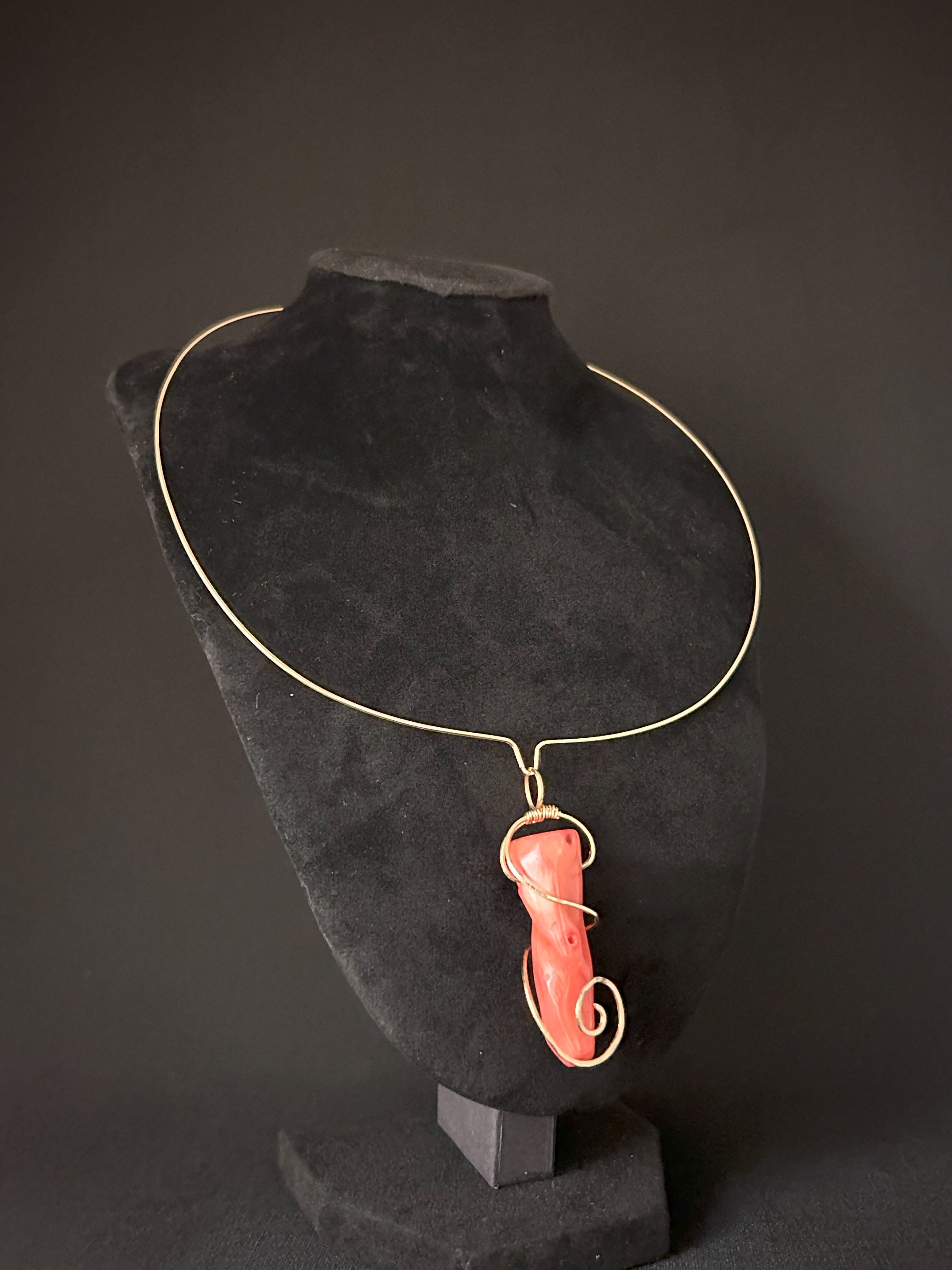Coral Choker Pendant