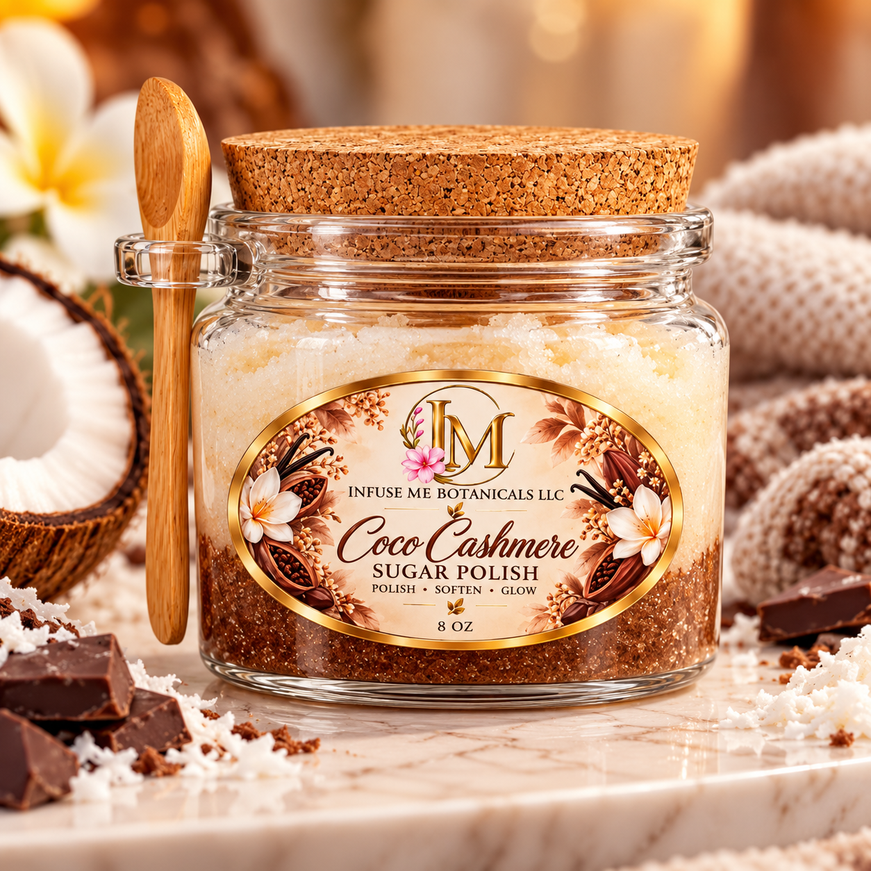 Coco Cashmere Whipped Sugar Polish by Infuse Me Botanicals