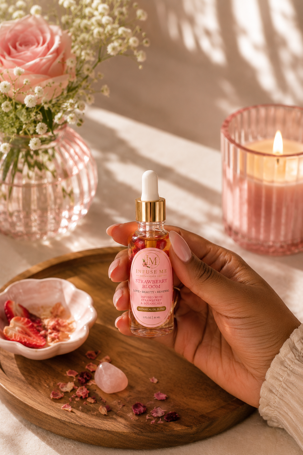 Strawberry Bloom Body Oil by Infuse Me Botanicals