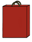 My Digital Drawing of a Red Shopping Bag by itself with a Transparent Background pic May 2