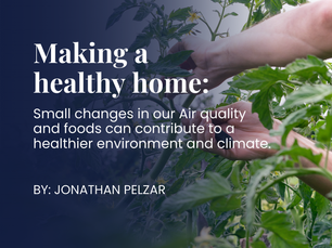 Making a healthy home: Small changes in our Air quality and foods can contribute to a healthier environment and climate.
