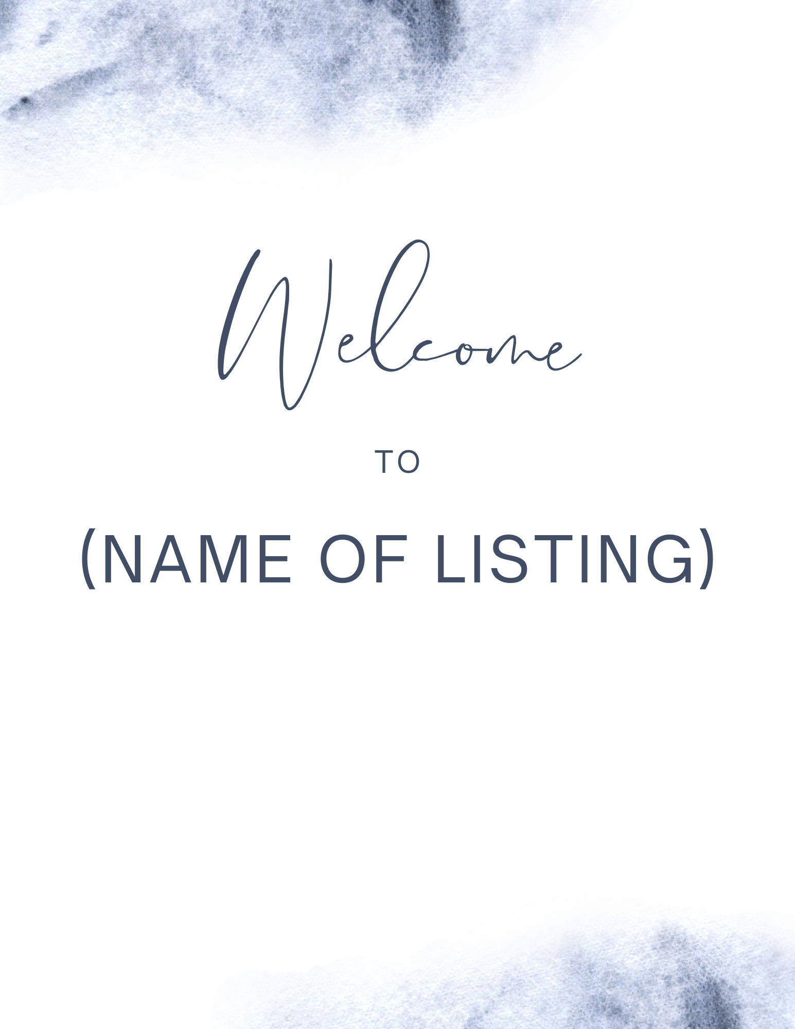 White Cover For Classic Canva Welcome Book Template