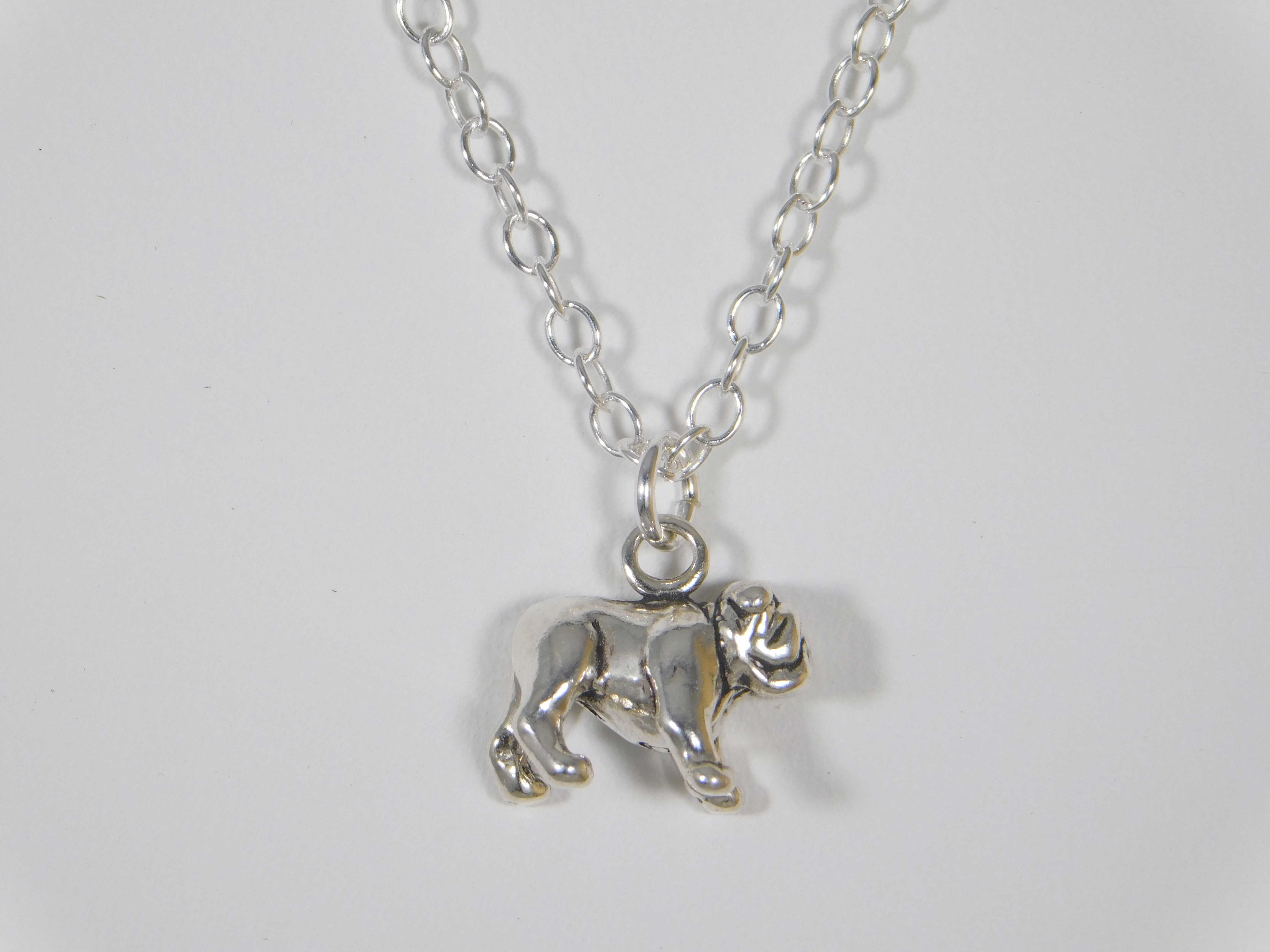 Bulldog Sterling Silver Necklace