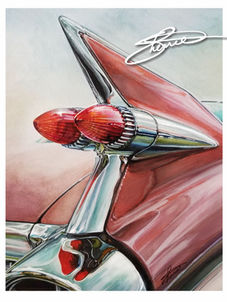 1959 Cadillac eldorado - painting by Sherrie Cannell