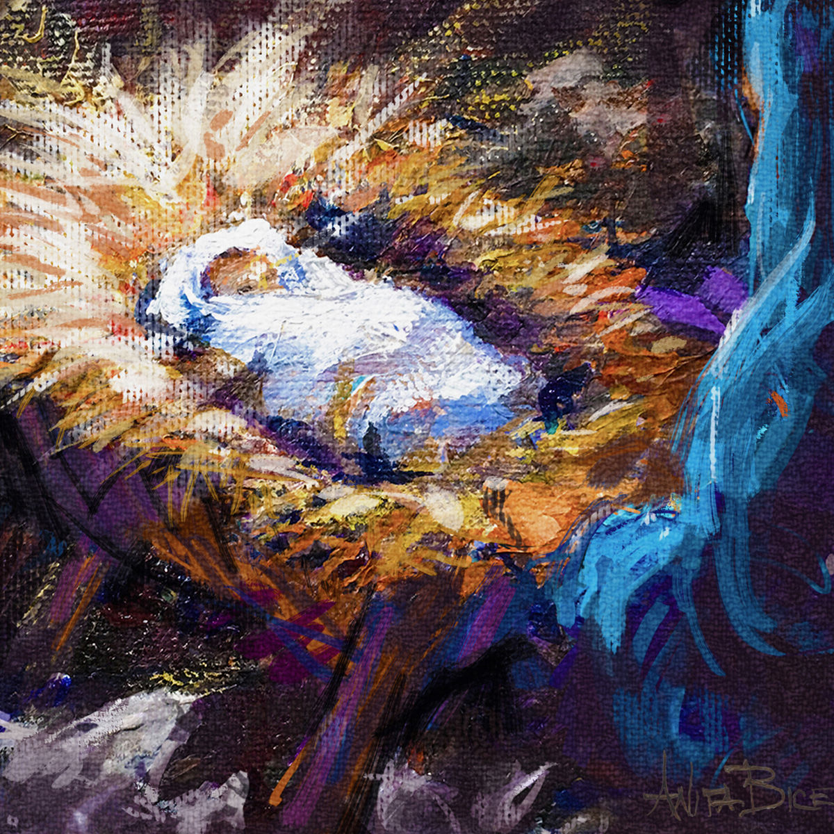 "Babe in a Manger_4x4minis"