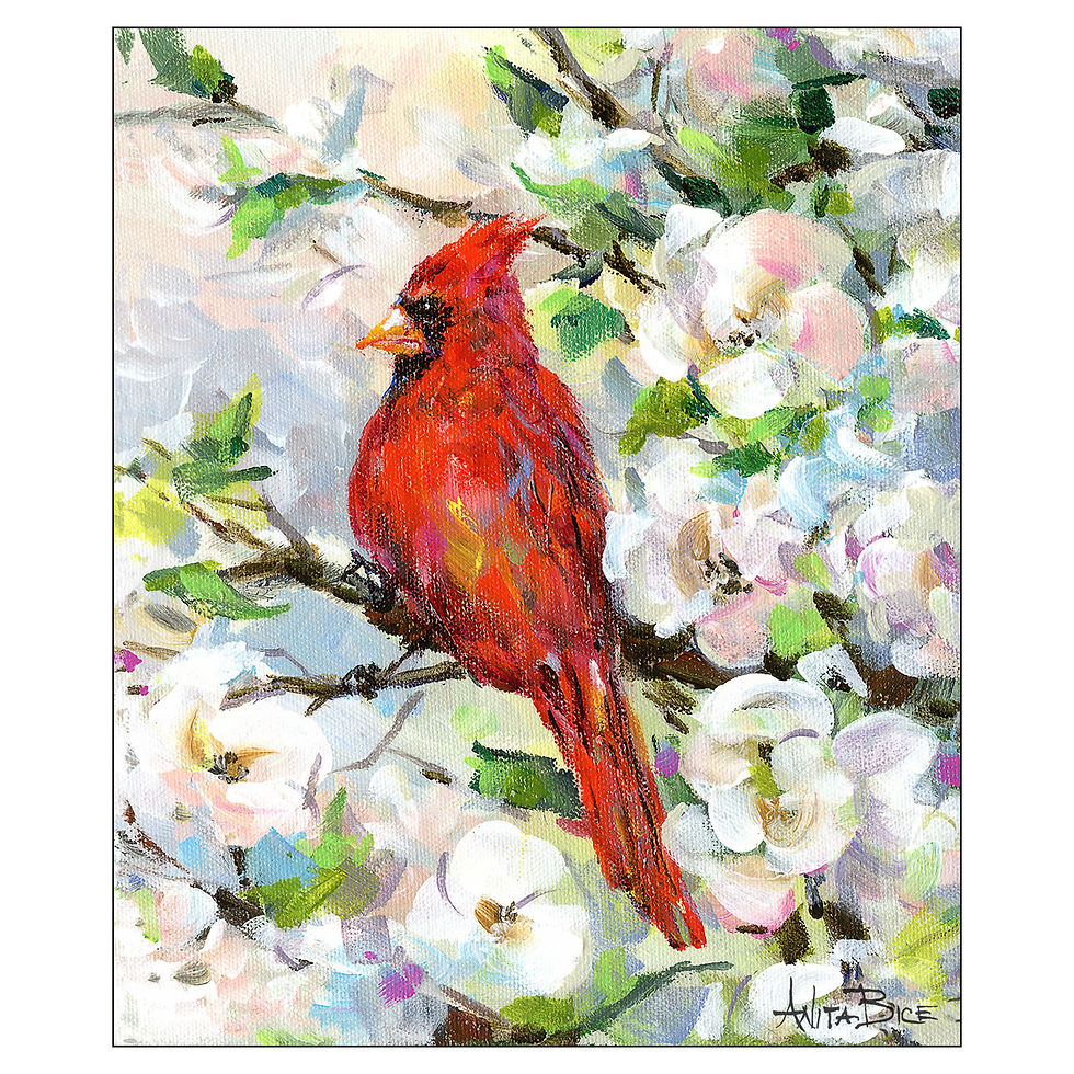 Thumbnail: Spring Visitor - Reversed_Gallery-Wrapped Canvas