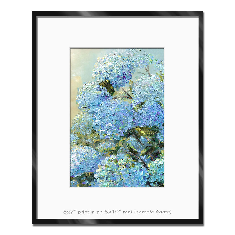 Thumbnail: "Misty Morning Hydrangeas - small prints"