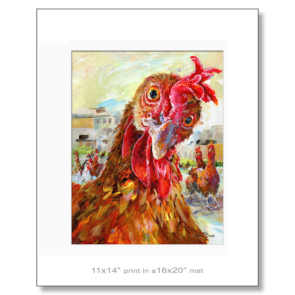 Thumbnail: Rhett, the Rooster - small prints"