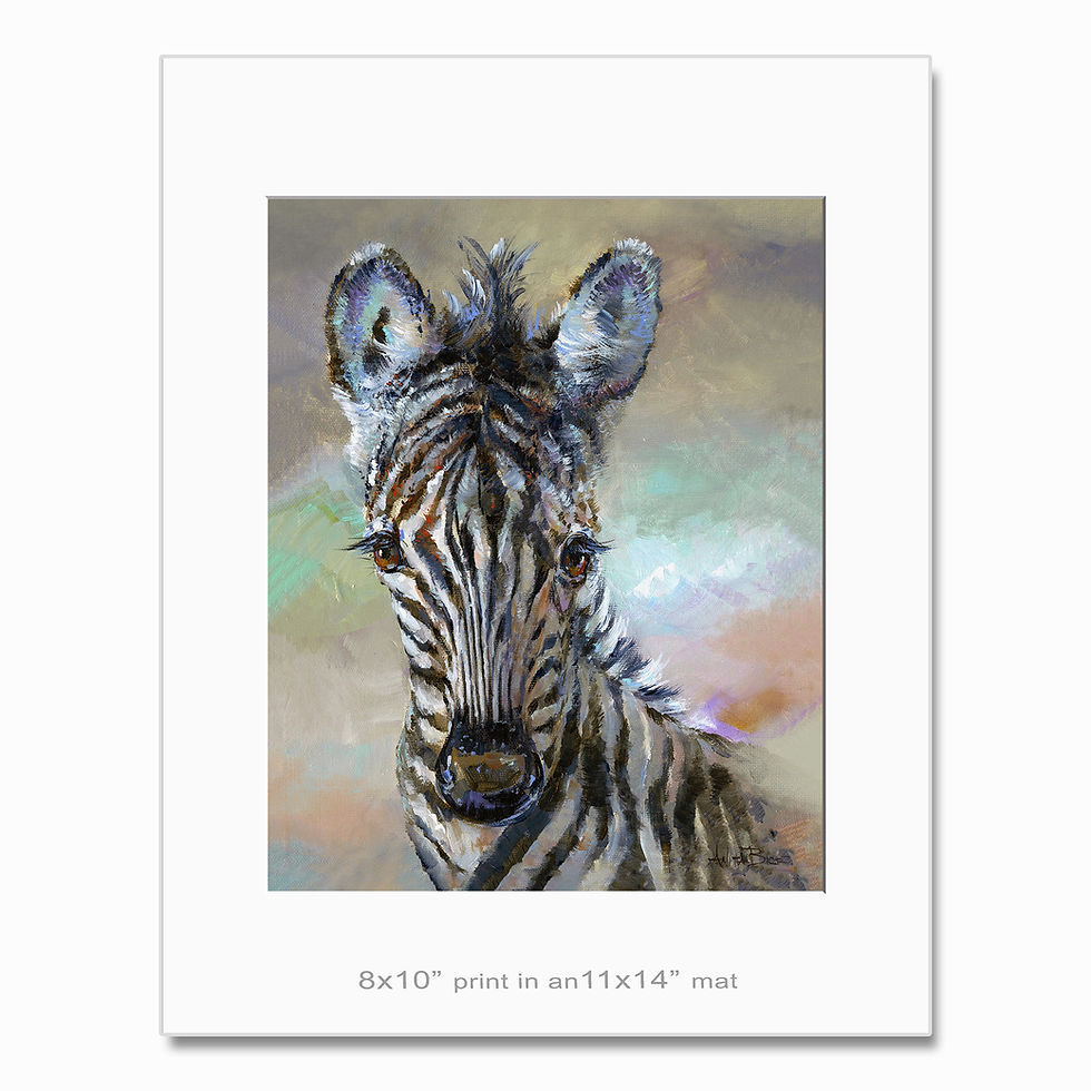 Thumbnail: Zoey, the Zebra - small prints"