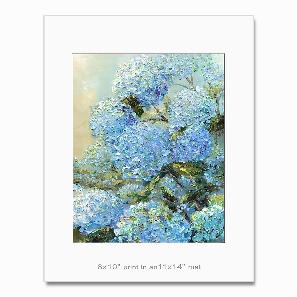 Thumbnail: "Misty Morning Hydrangeas - small prints"