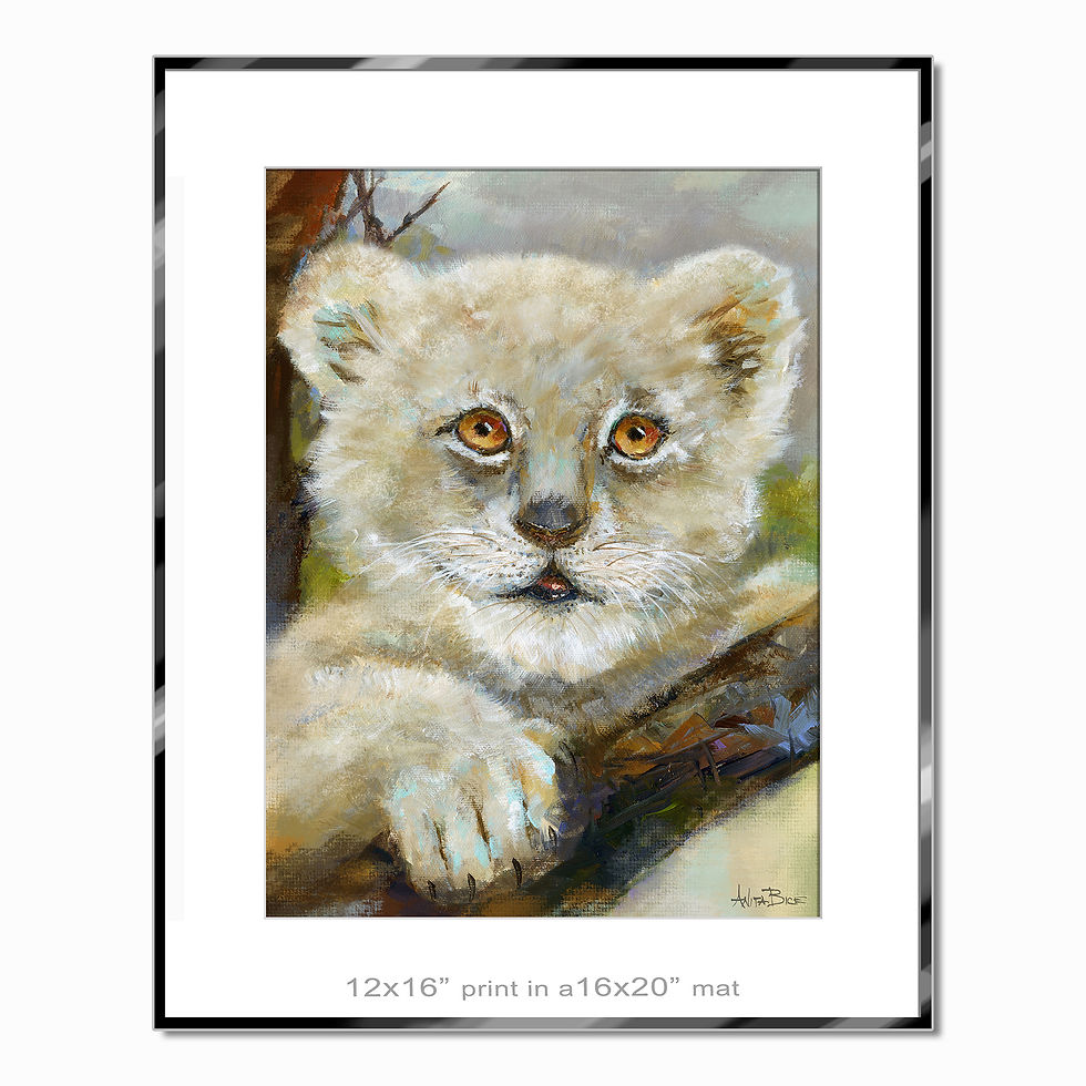 Thumbnail: Pawla, the Lion - small prints"