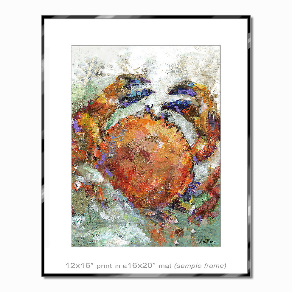 Thumbnail: "Cookie, the Crab - small prints"