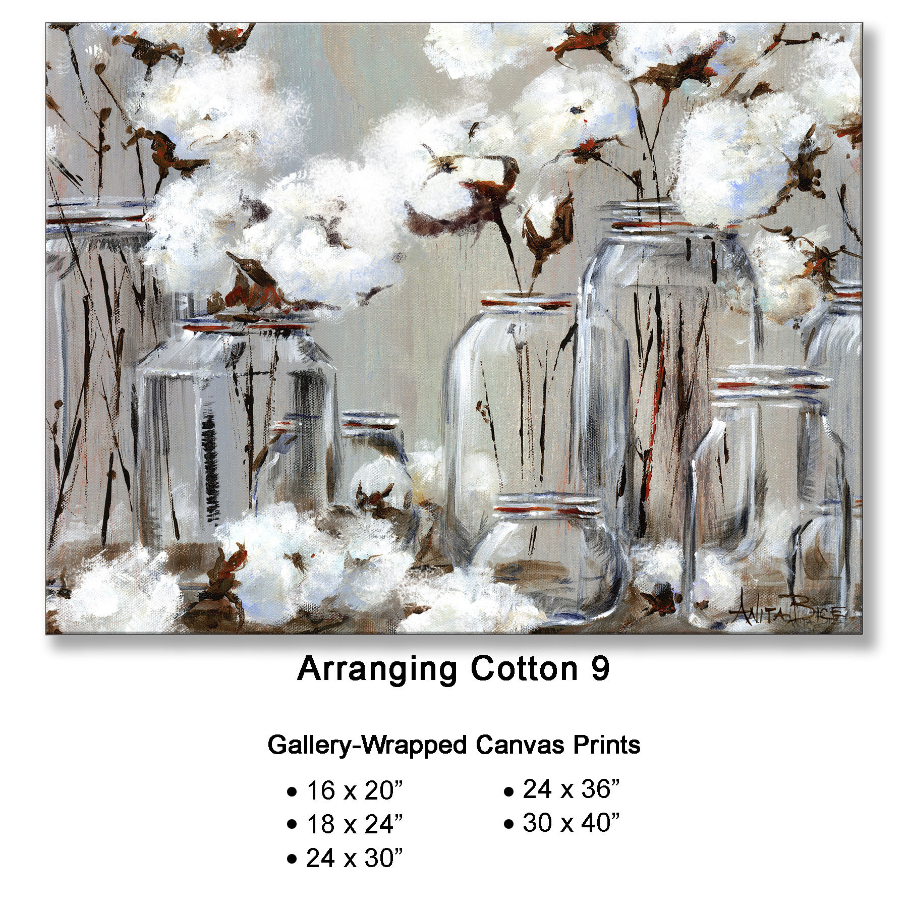 Arranging Cotton 9 - Gallery Wrapped Canvas Prints