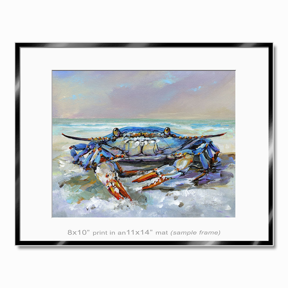Thumbnail: "Bert, the Blue Crab - small prints"