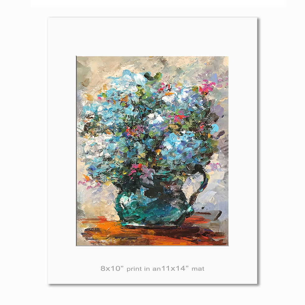 Thumbnail: "Hydrangea Teal - small prints"