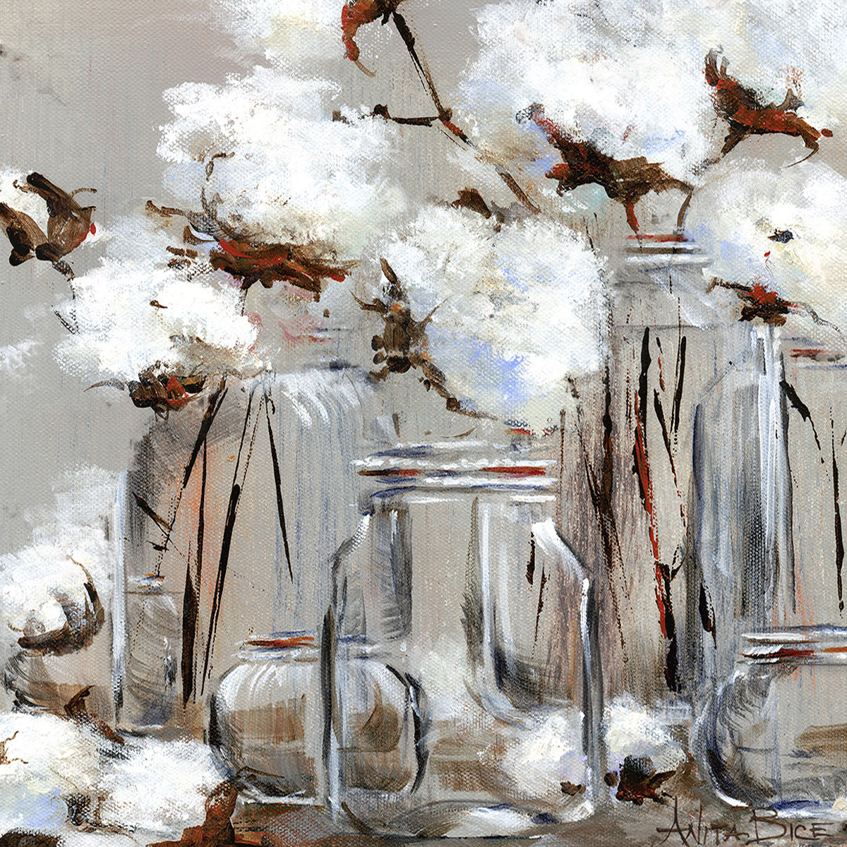 "Arranging Cotton 3"_4x4minis