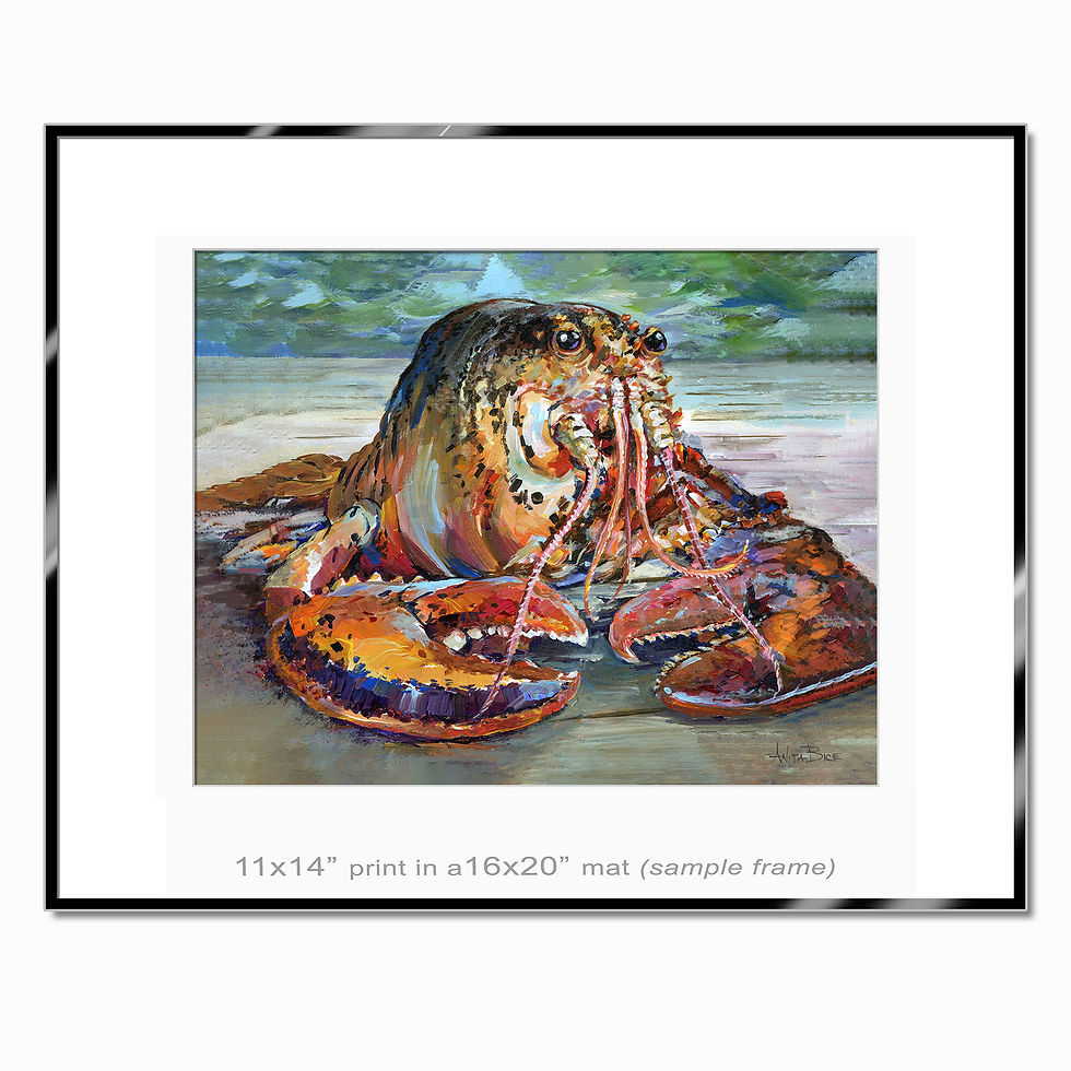 Thumbnail: "Larry, the Lobster - small prints"