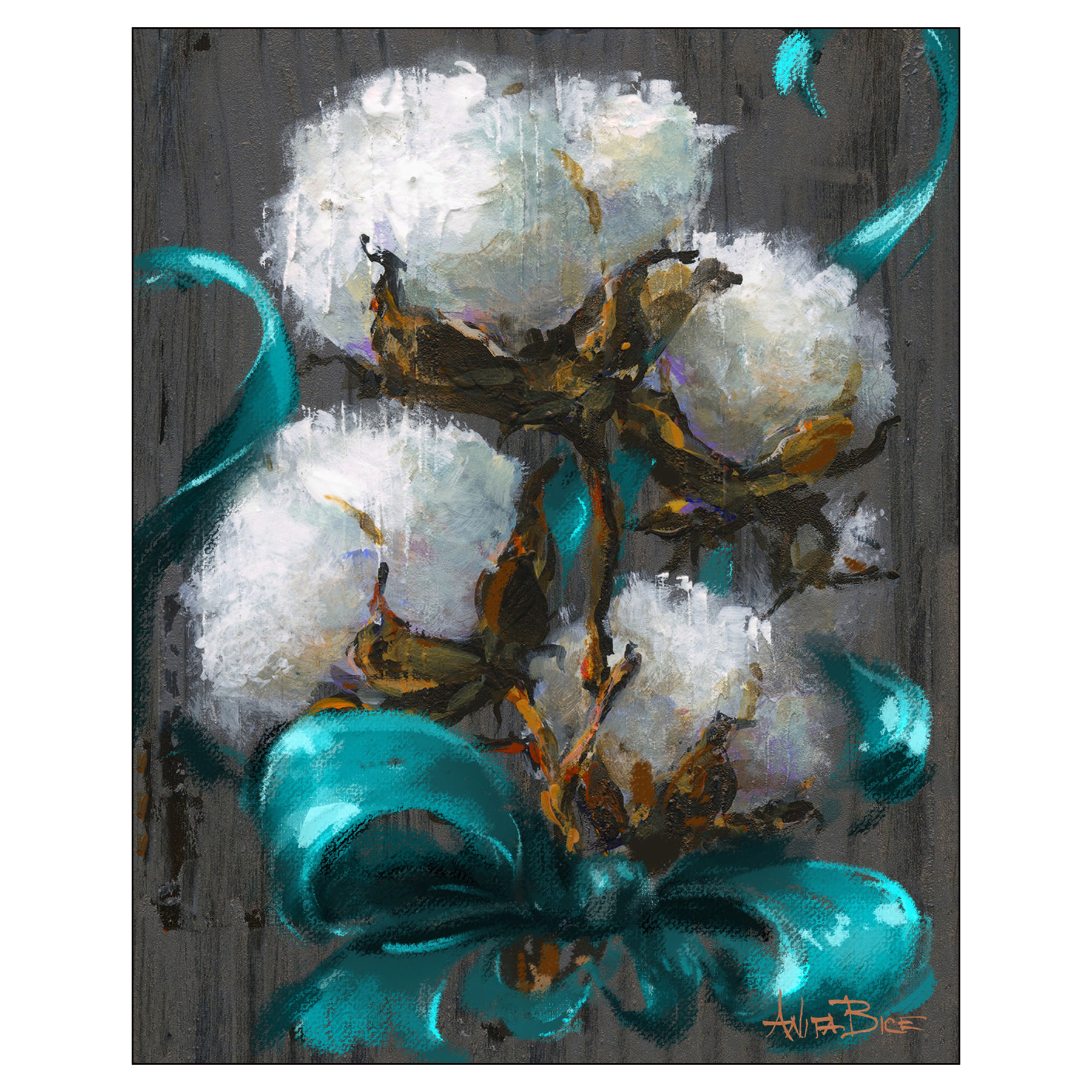 "Southern Charm_Teal Ribbon"