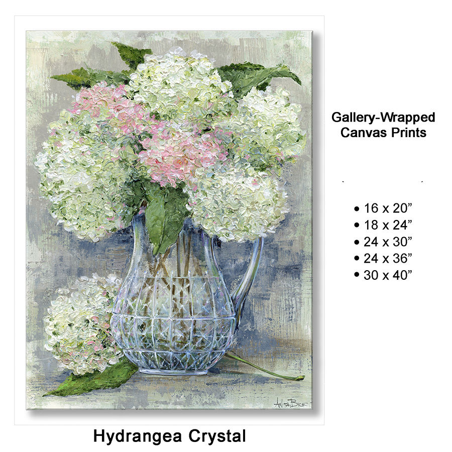 Hydrangea Crystal - Gallery Wrapped Canvas Prints