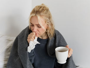 Lady suffering from illness