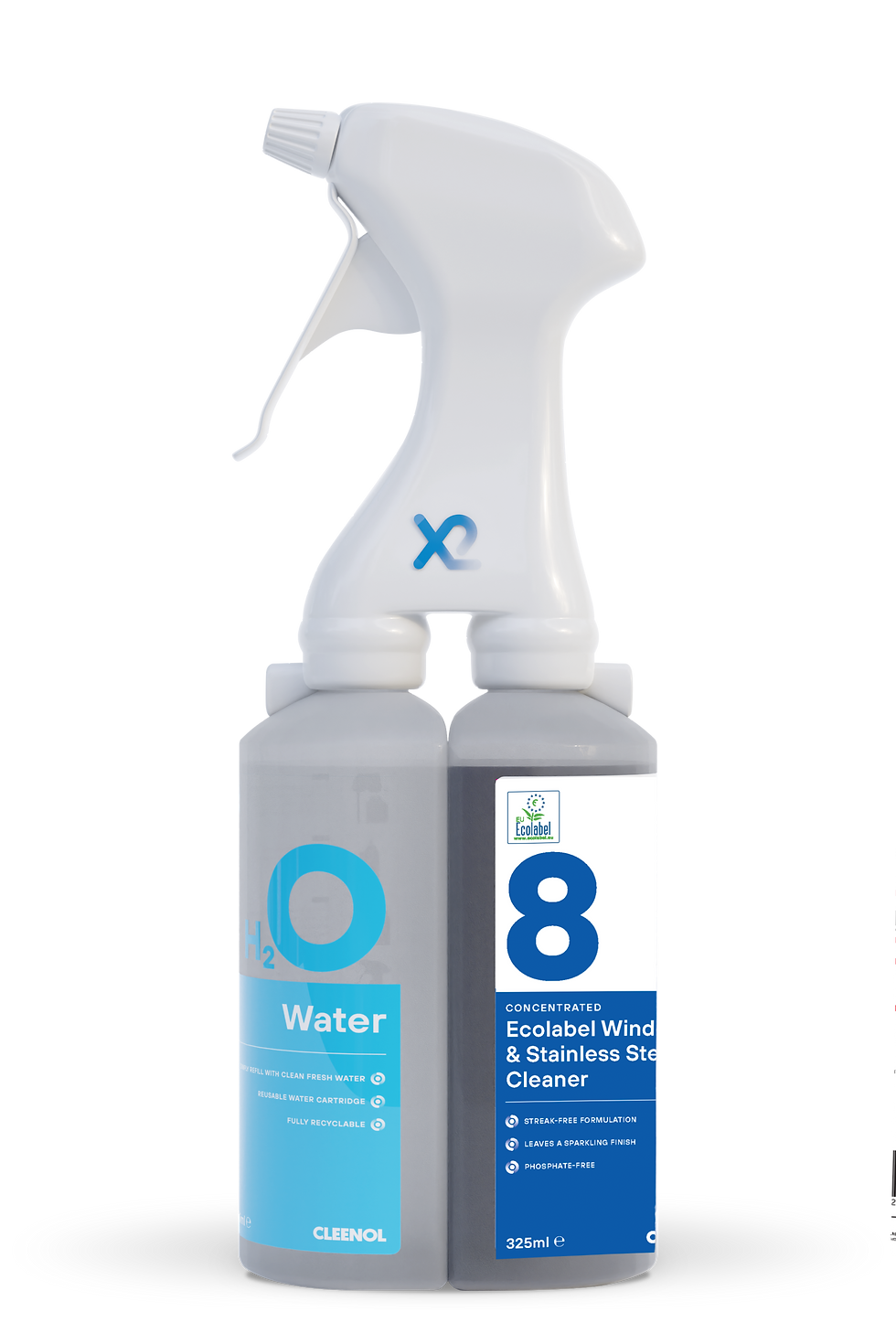 Ecolabel Window & Stainless Steel Cleaner spray bottle