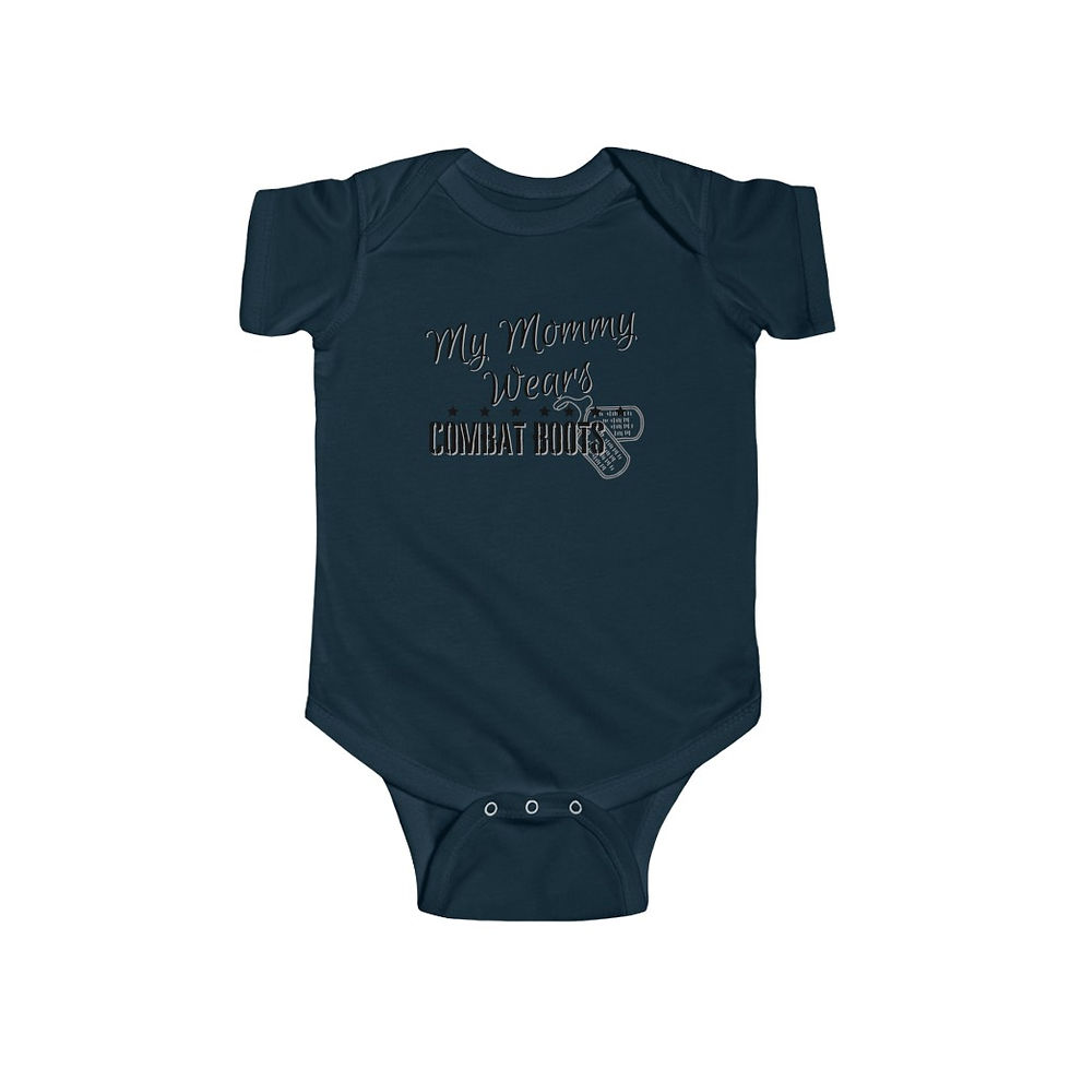 Thumbnail: Mommy Wears Combat Boots Short Sleeve Onesie-Black