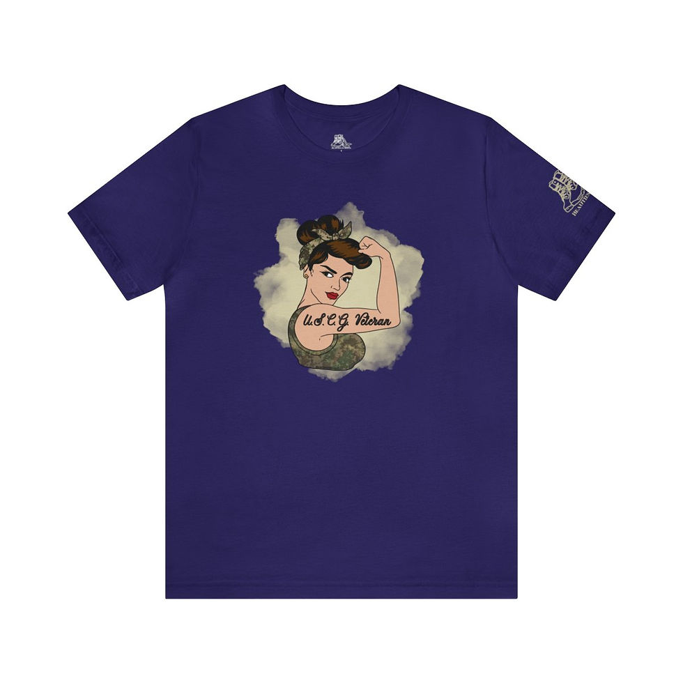 Thumbnail: Rosie the Riveter Coast Guard Veteran Tee-Hispanic