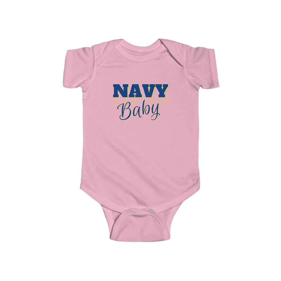Thumbnail: Mommy & Me Navy Baby Short Sleeve Onesie