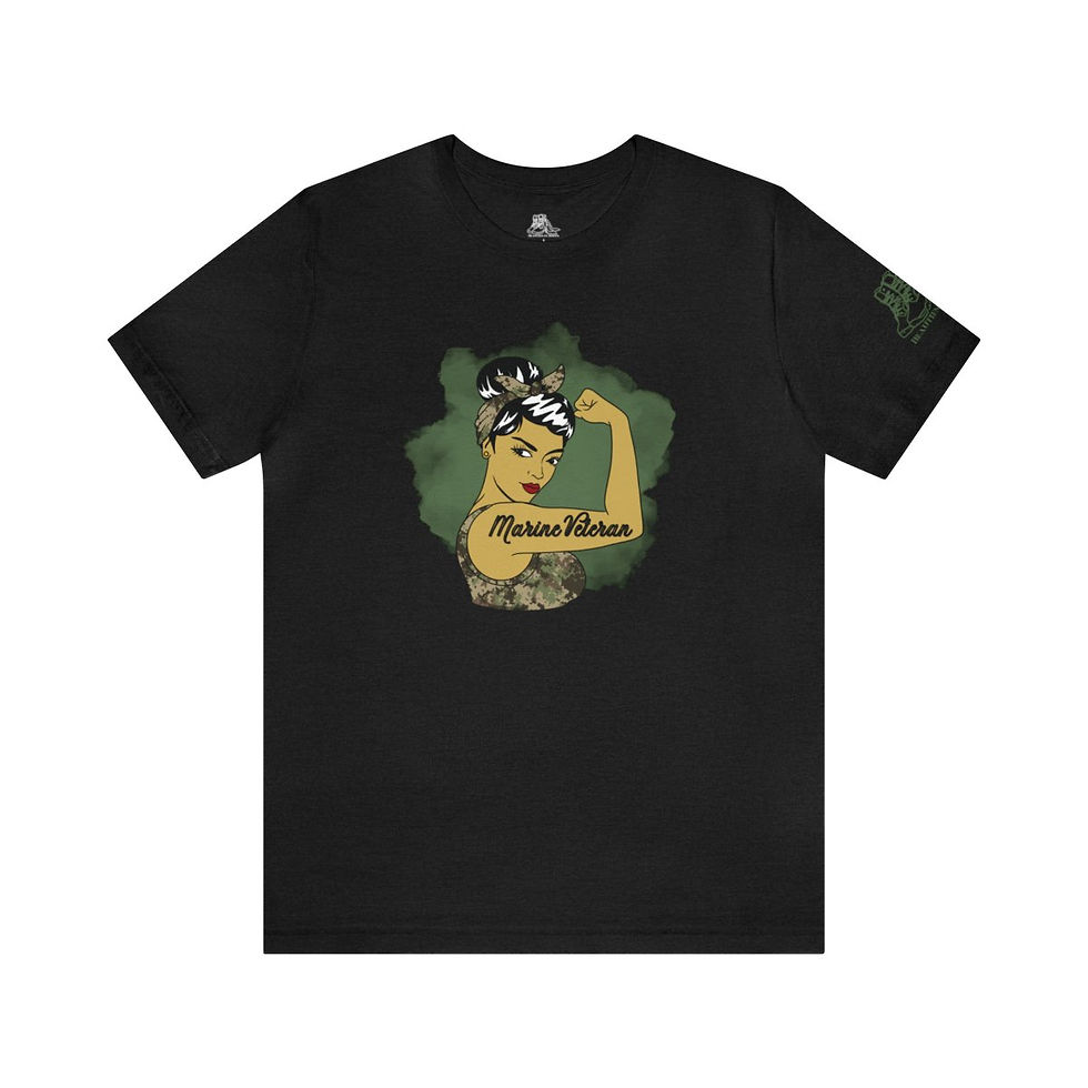 Thumbnail: Rosie the Riveter Marine Veteran Tee-Asian