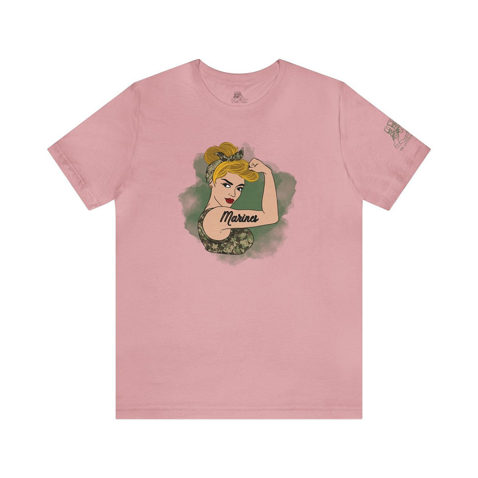 Thumbnail: Rosie the Riveter Marine Tee-White
