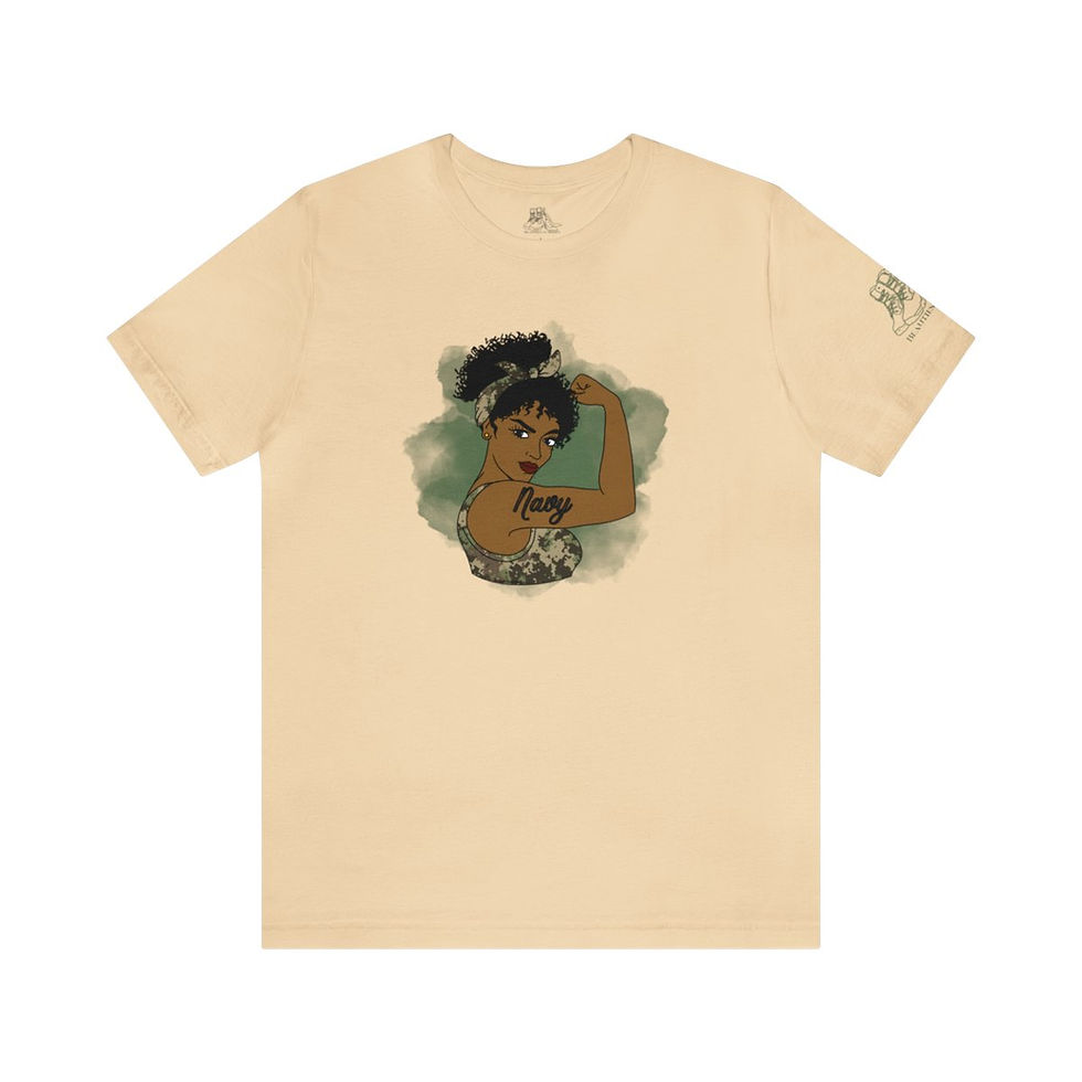 Thumbnail: Rosie the Riveter Navy Tee-Black