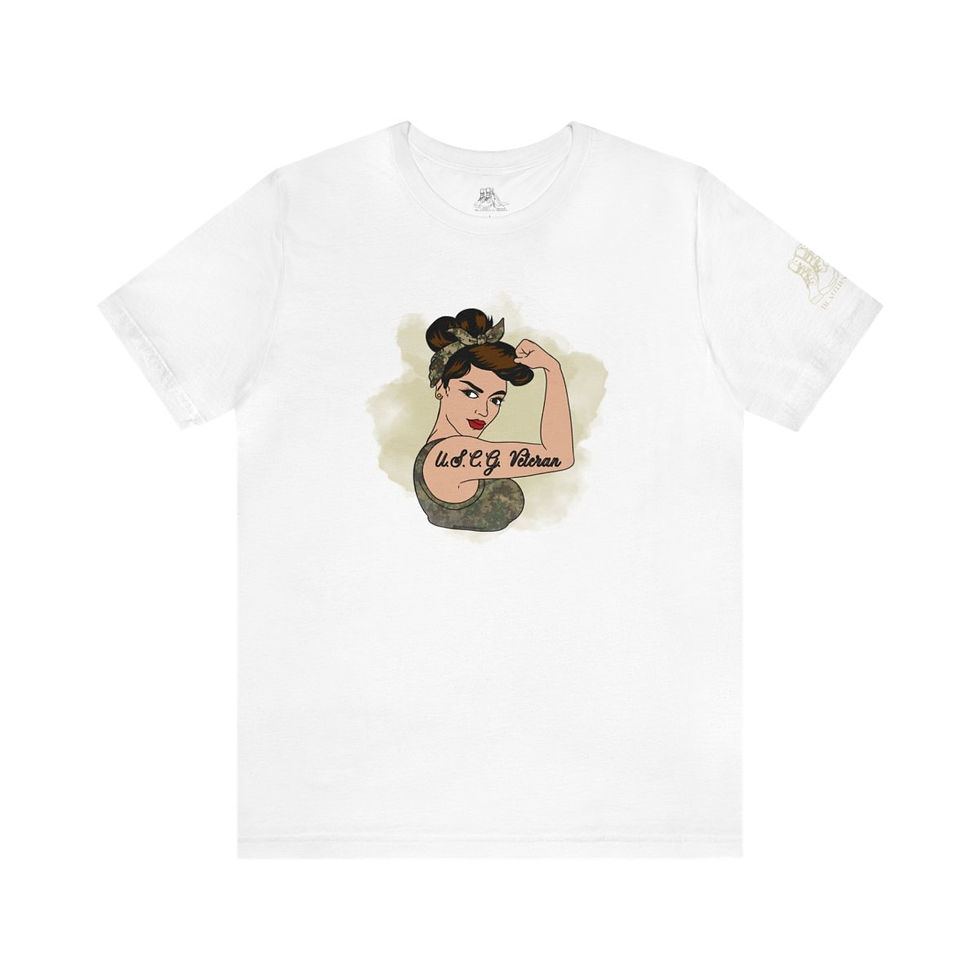 Thumbnail: Rosie the Riveter Coast Guard Veteran Tee-Hispanic