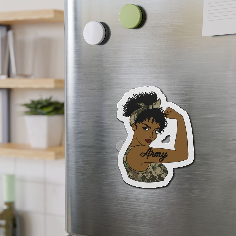 Thumbnail: Army Rosie the Riveter Magnet- Black