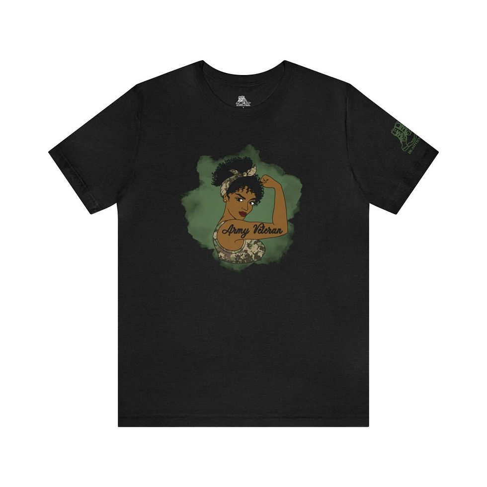 Thumbnail: Rosie the Riveter Army Veteran Tee-Black