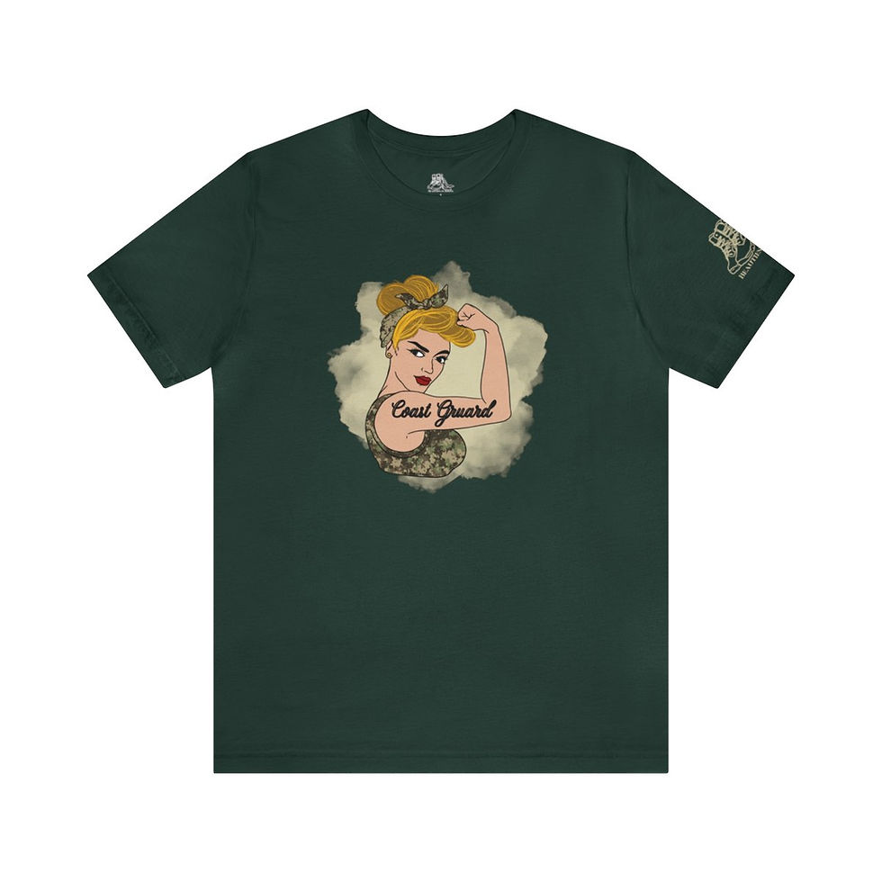 Thumbnail: Rosie the Riveter Coast Guard Tee-White