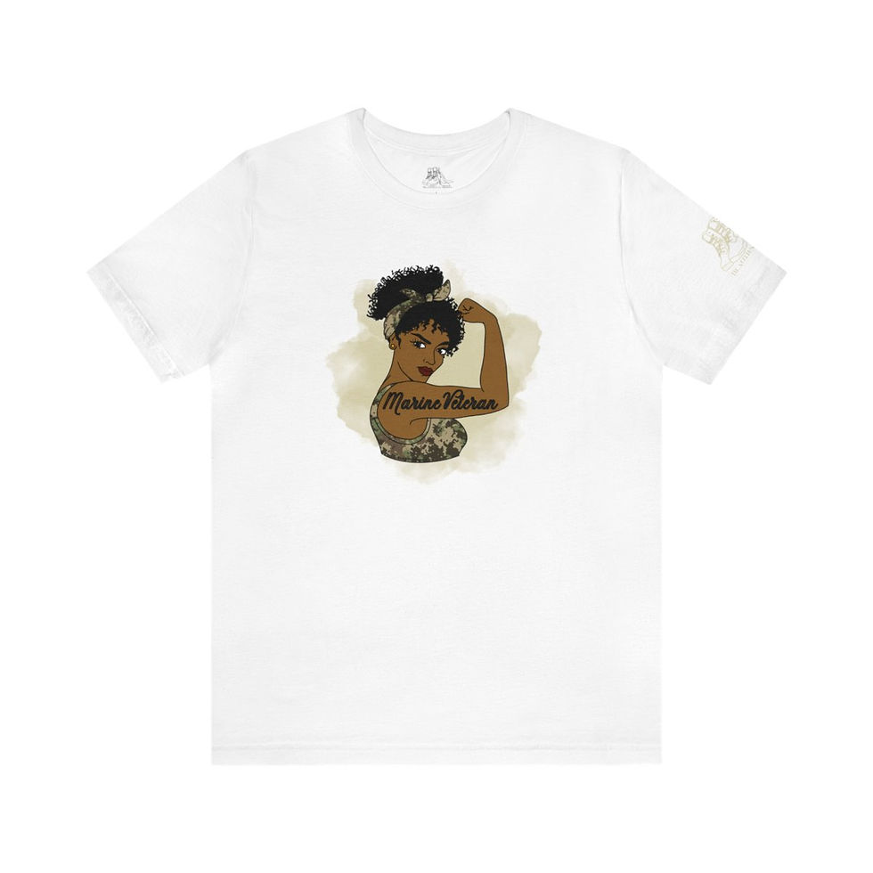 Thumbnail: Rosie the Riveter Marine Veteran Tee-Black