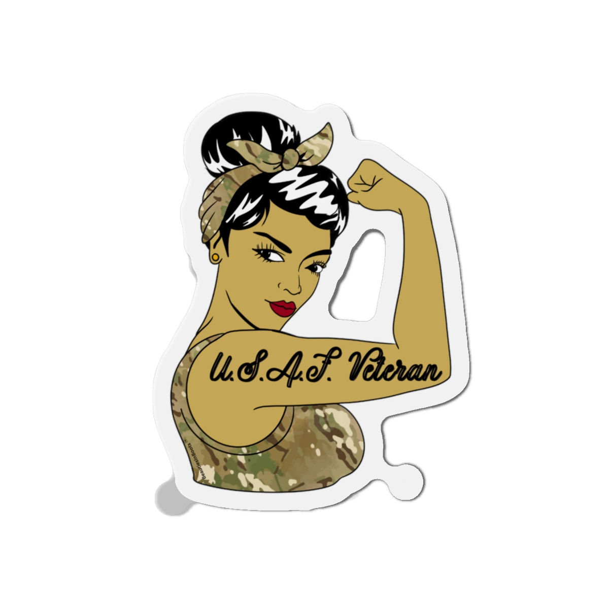 Air Force Veteran Desert Rosie the Riveter Magnet- Asian
