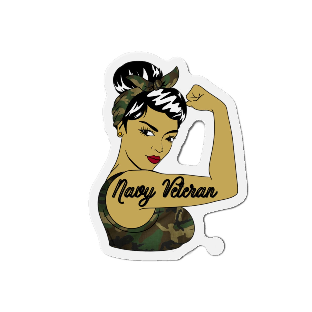 Navy Veteran BDU Rosie the Riveter Magnet- Asian