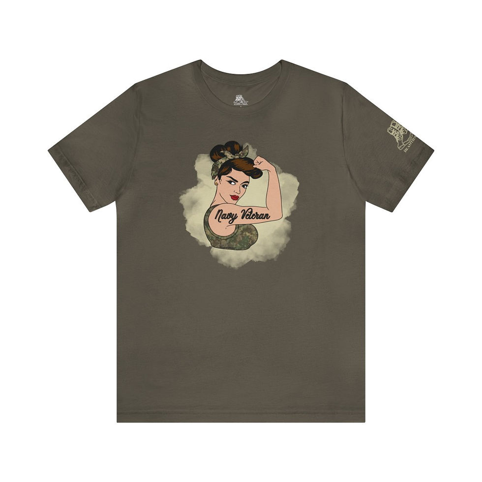 Thumbnail: Rosie the Riveter Navy Veteran Tee-Hispanic