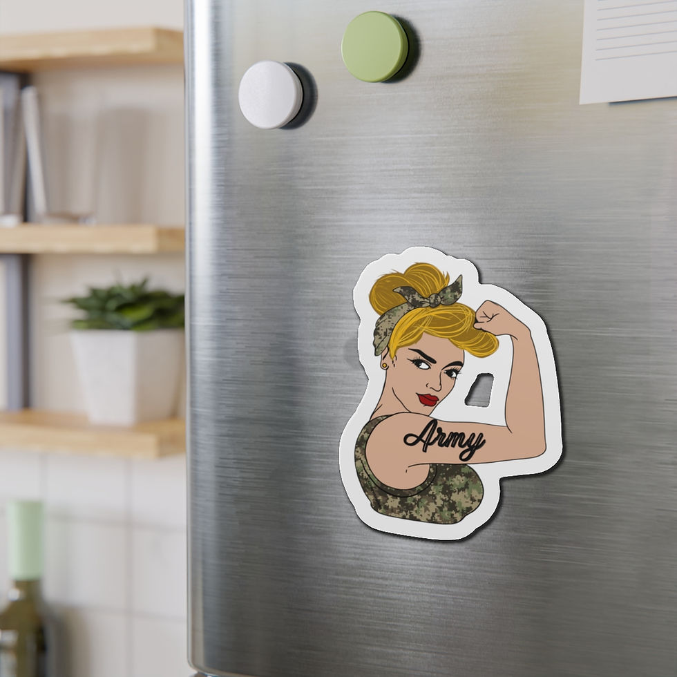 Thumbnail: Army  Rosie the Riveter Magnet- White