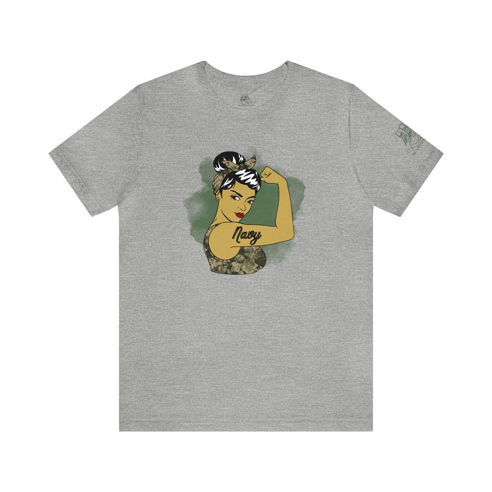 Thumbnail: Rosie the Riveter Navy Tee-Asian