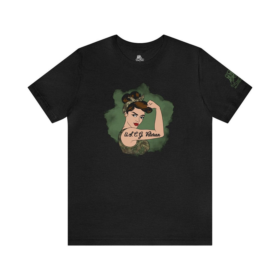 Thumbnail: Rosie the Riveter Coast Guard Veteran Tee-Hispanic