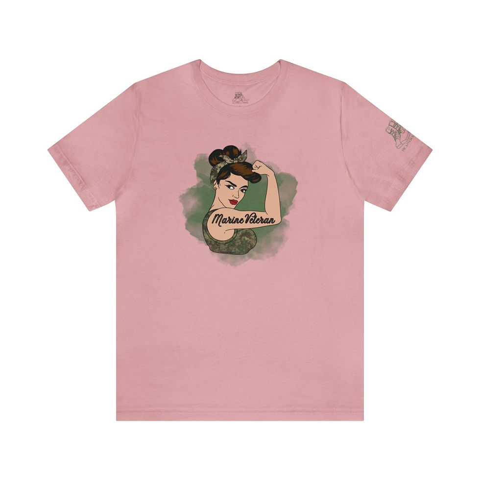 Thumbnail: Rosie the Riveter Marine Veteran Tee-Hispanic