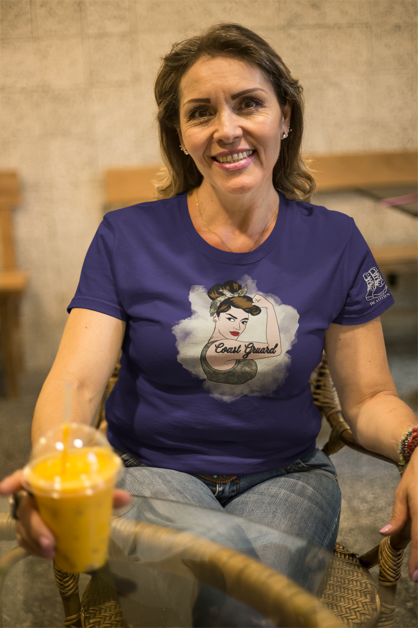 Rosie the Riveter Coast Guard Tee-Hispanic