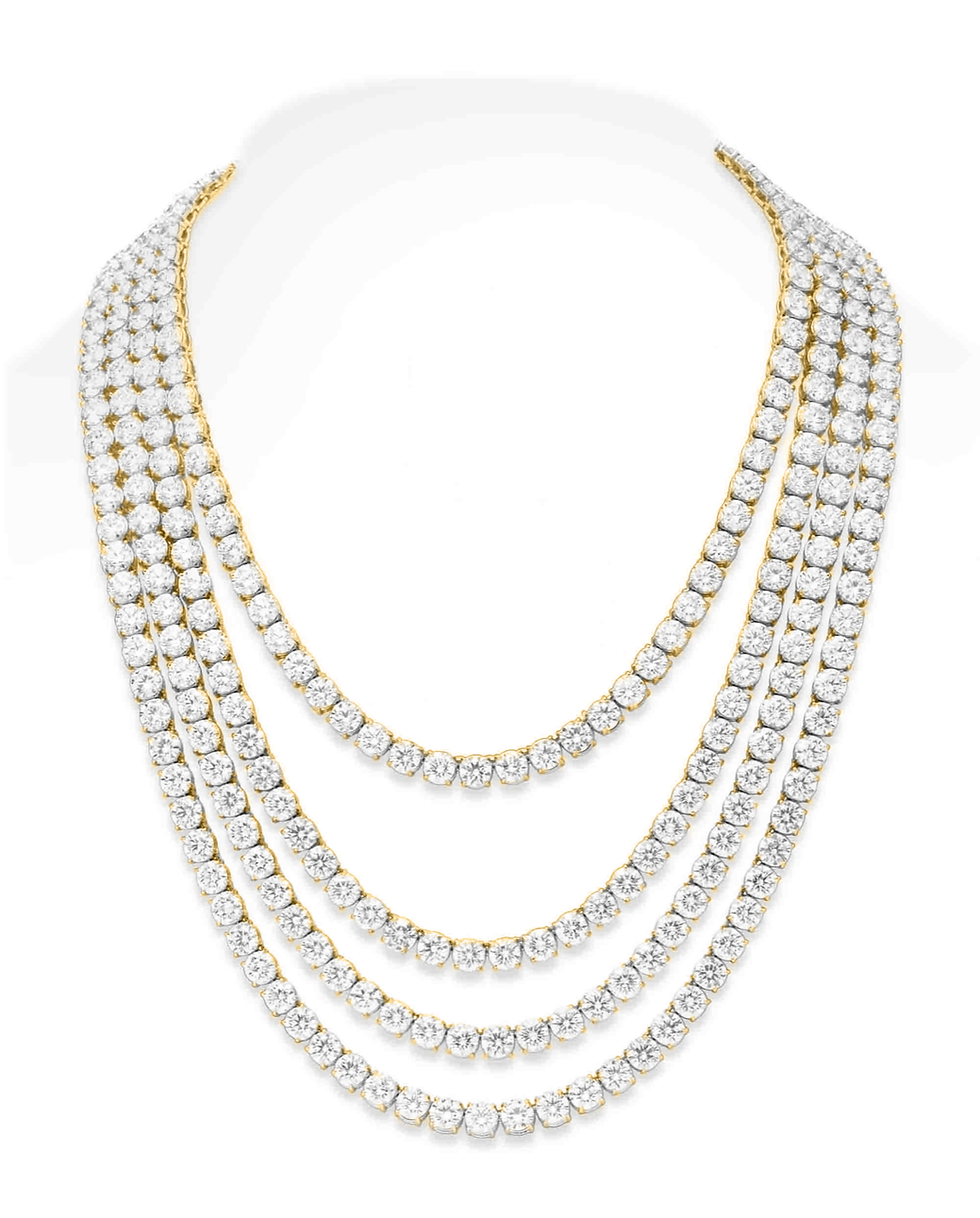 Thumbnail: Round Brilliant Necklace - 7.00 Carat Weight - BNBRN001