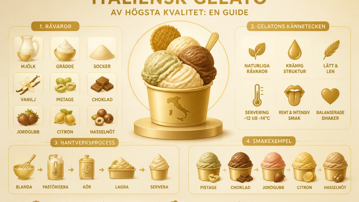 Italiensk gelato av högsta kvalitet: En guide