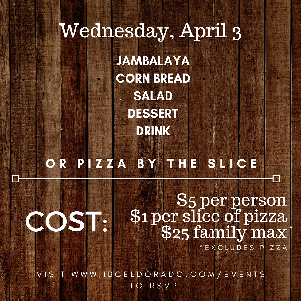 Wednesday Night Meal