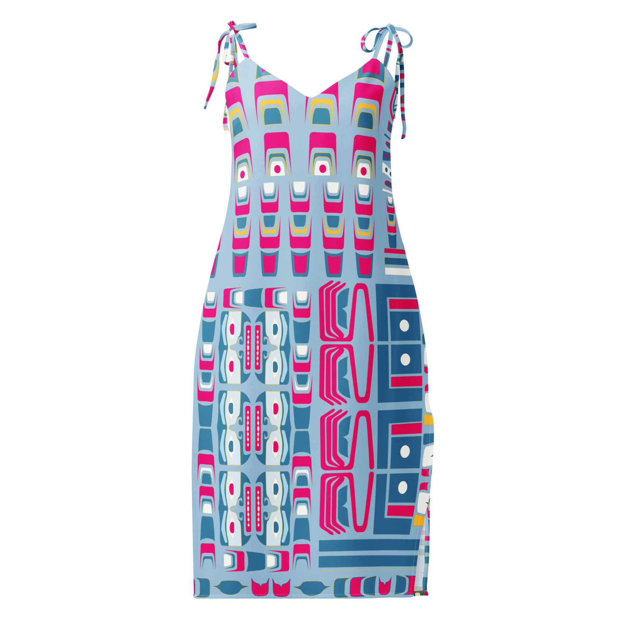 Spring Chilkat Tie-strap midi dress