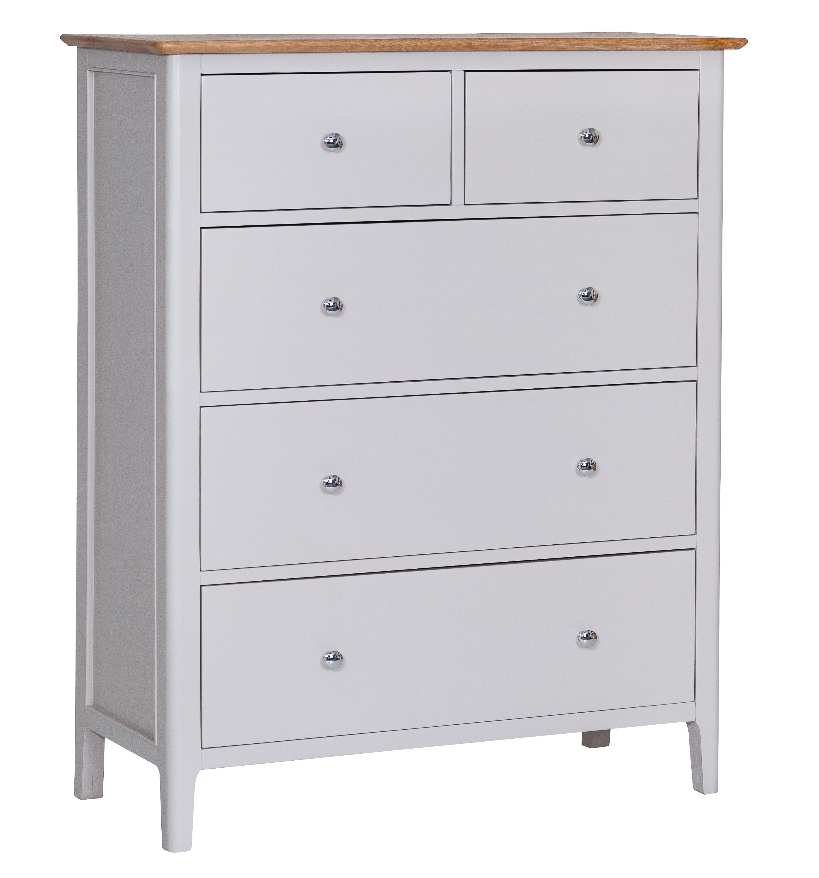 Helston 2 Over 3 Chest of Drawers, Grey