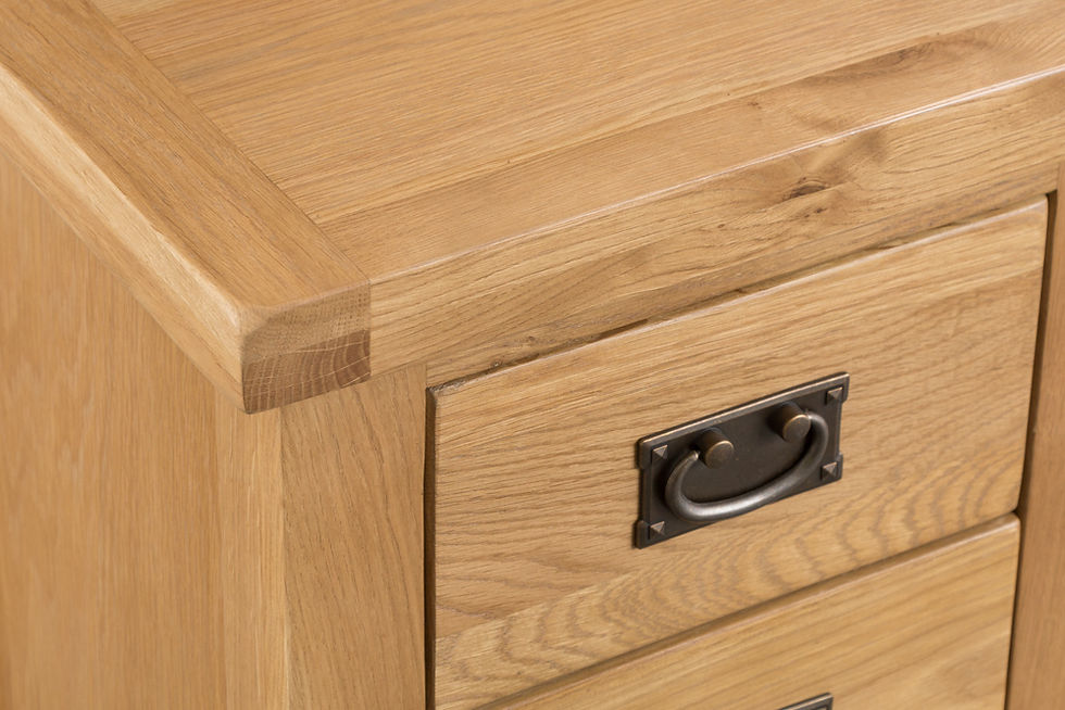 Thumbnail: Paisley 3 Drawer Bedside Table, Oak